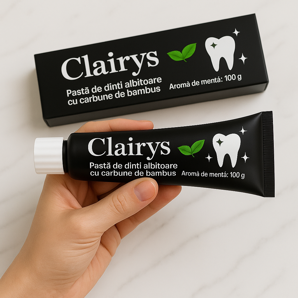 Clairys® - Pachet de albire naturală cu cărbune de bambus