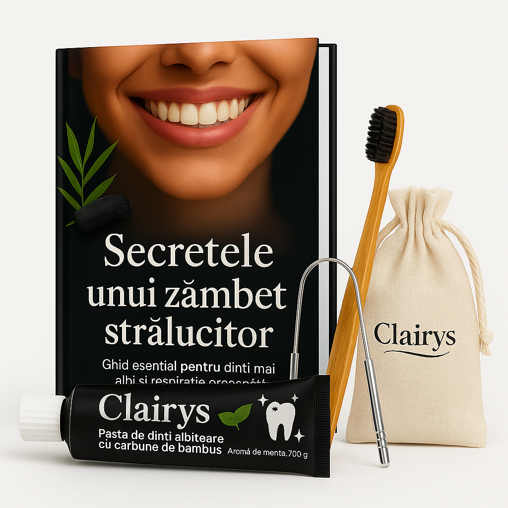 Clairys® - Pachet de albire naturală cu cărbune de bambus