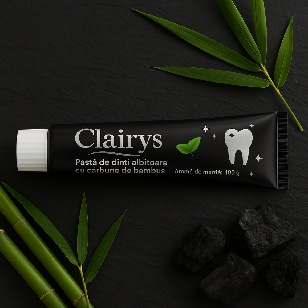 Clairys® - Pachet de albire naturală cu cărbune de bambus